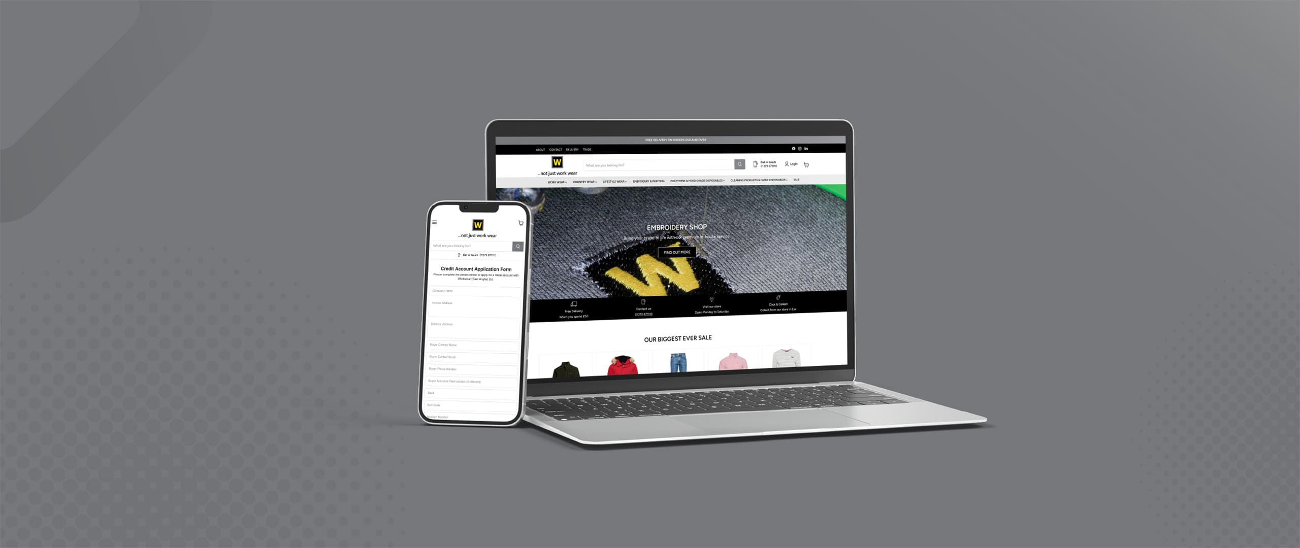 Workwear — Website Design in Suffolk