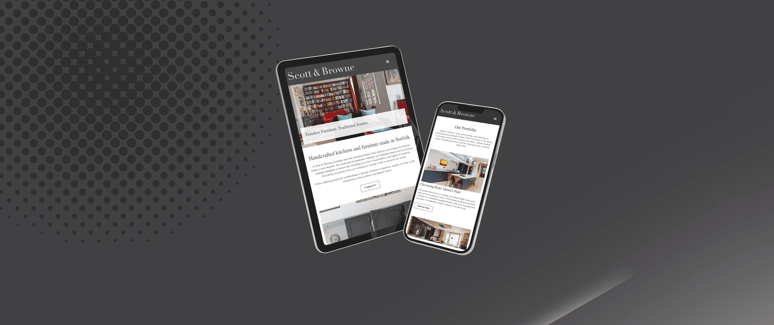 Website design for Scott & Browne in Norfolk
